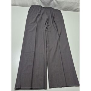 Zanieri Zignone Dress Pants Mens 42x36 Gray Wool Pleated Made In Italy Unhemmed